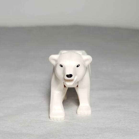 Lego White Artic Polar Bear With Black Eyes And Nose Minifigure Pre-owned - Picture 2 of 5